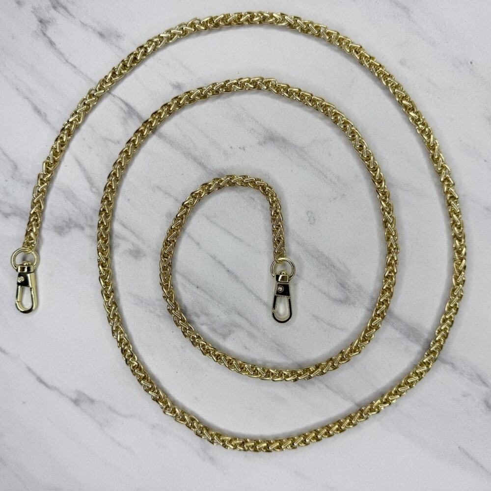 Gold Tone Barrel Chain Purse Strap Replacement Handbag Bag Crossbody ✨